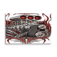 Supercharged V8 Pinstripe Canvas Print product mockup 4