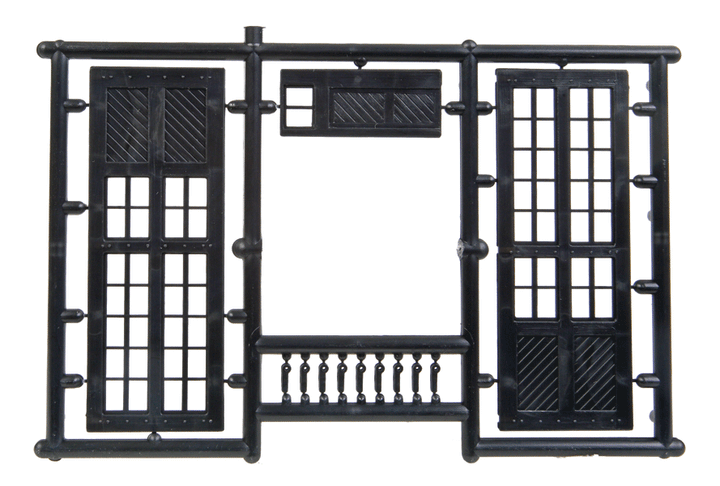 Central Valley HO Large Double Shop Doors – 3 Pairs 1605 – parts or assembled example