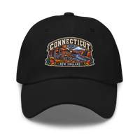 Connecticut embroidered dad hat in Black