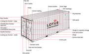 LOTUS 20' Std. height containers with Magnetic system, Corrugated-side. JTC-205375 (205375) exact product view 3