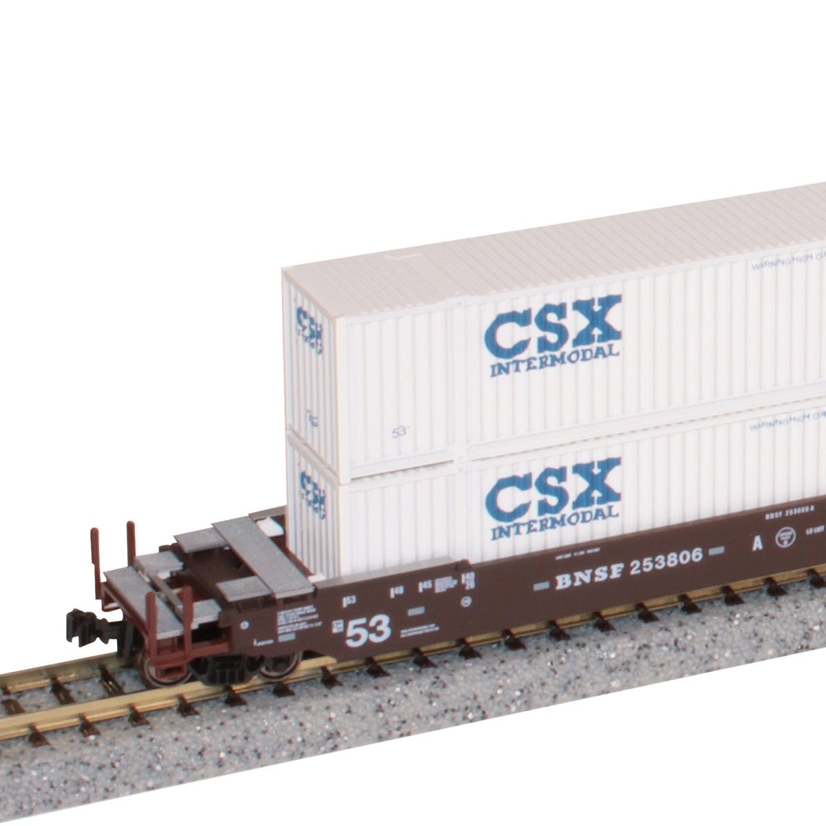Gunderson MAXI-IV Double Stack Car w/ CSX Containers (106-6186) exact product view 1