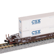 Gunderson MAXI-IV Double Stack Car w/ CSX Containers (106-6186) exact product view 1