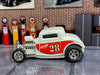Custom Hot Wheels - 1932 Ford 3 Window - White and Red SoCal 28 - Chrome MAMR Wheels - Hoosier Slicks