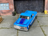Custom Hot Wheels - 1967 Chevy C10 - Blue and White - Chrome Steel Wheels - Rubber Tires