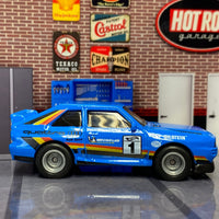 Custom Hot Wheels - 1984 Audi Sport Quattro - Blue - Gray Smoothie Wheels - Rubber Tires