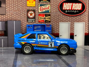 Custom Hot Wheels - 1984 Audi Sport Quattro - Blue - Gray Smoothie Wheels - Rubber Tires