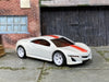 Custom Hot Wheels - 2012 Acura NSX Concept - White and Red - White 6 Spoke Wheels - Rubber Tires
