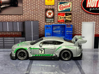 Bentley Continental GT3 custom Hot Wheels, right side with black and chrome six-spoke wheels
