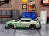 Custom Hot Wheels - 2018 Bentley Continental GT3 - Gray and Green 7 - Black and Chrome 6 Spoke Wheels - Rubber Tires