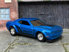 Custom Hot Wheels - 2018 Dodge Challenger SRT Demon - Blue and Black - Chrome Steel Wheels - Rubber Tires