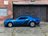 Custom Hot Wheels - 2018 Dodge Challenger SRT Demon - Blue and Black - Chrome Steel Wheels - Rubber Tires