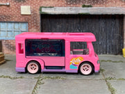 Custom Hot Wheels Barbie Dream Camper – Pink – Pink Wheels – Rubber Tires – side view