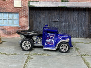 Custom Hot Wheels Gotta Go – Metallic Blue/Purple – Chrome Wheels – Rubber Tires – side view