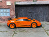 Custom Hot Wheels - Lamborghini Gallardo LP-570-4 SuperLeggra Race Car - Orange - Orange Race Wheels - Rubber Tires