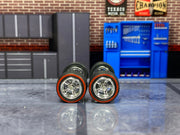 Custom Hot Wheels - Matchbox Rubber Tires & Wheels: Red Line Rubber Tires And Chrome 5 Spoke Wheels 10mm - 10mm