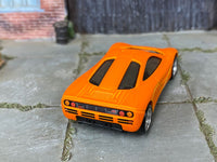 McLaren F1 custom Hot Wheels, rear three-quarter view with detailed lamps and grille