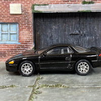Custom Hot Wheels - Mitsubishi 3000GT - Black - Chrome Race Wheels - Rubber Tires