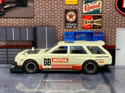 Custom Hot Wheels - Nissan Maxima Drift Car - White, Red and Black - Black and Chrome Track Wheels - Rubber Tires