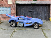 Custom Hot Wheels Sharkruiser – Metallic Purple – Chrome Wheels – Rubber Tires – side view