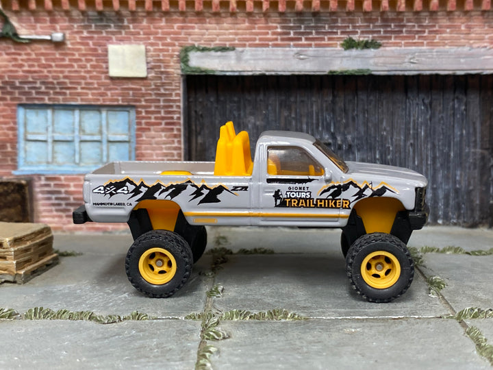 Custom Matchbox Chevy K-1500, Trail Hiker with yellow off-road wheels, side view