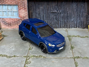 Custom Matchbox 2016 Mazda CX-5, Blue with black wheels, three-quarter view