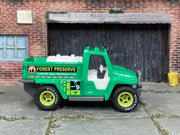 Custom Matchbox Wildfire Rescue, Forest Preserve with printed Goodyear tires, side view