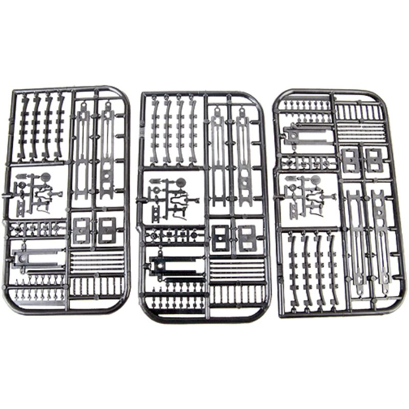 Central Valley HO Turnout Detail Parts – 3-Pack 1603 – parts or assembled example