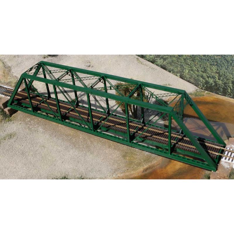 Central Valley HO 150-Foot Punchplate Truss Bridge Kit — completed example 1