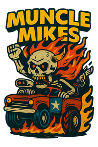 Muncle Mikes Hot Rod and Rat Rod Shirt Mayhem! Monster Rods! (028) artwork close-up