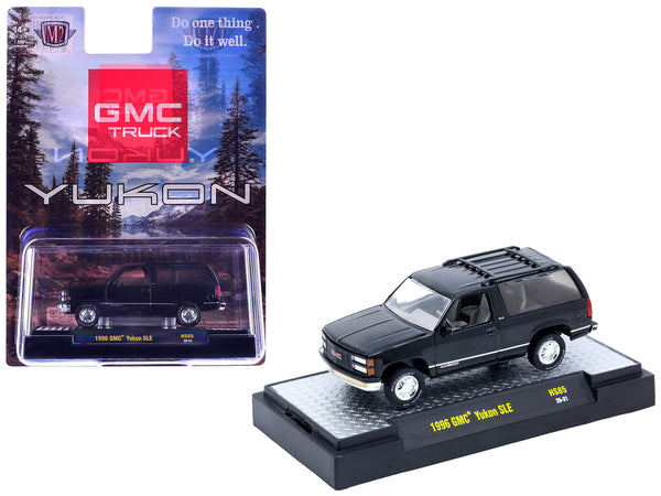 1996 GMC Yukon SLE Black Limited Edition to 17578 pieces Worldwide 1/64 Diecast Model Car by M2 Machines