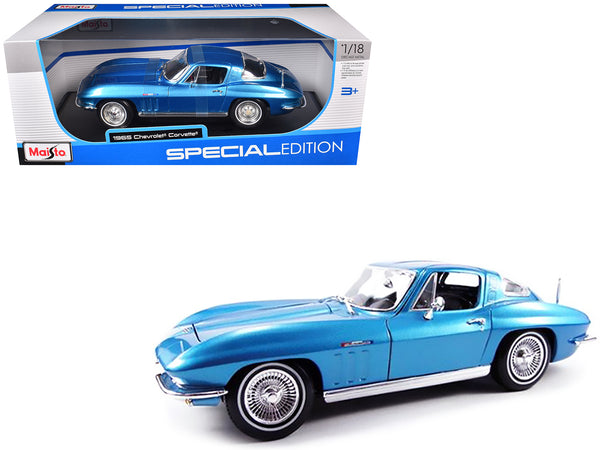 1965 Chevrolet Corvette Blue Metallic 1/18 Diecast Model Car by Maisto