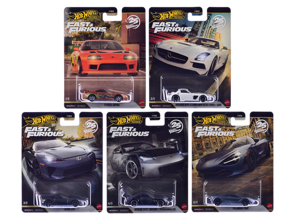 "Fast & Furious 25th Anniversary" 2026 10 piece Set R Diecast Model Cars by Hot Wheels