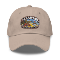 Delaware embroidered dad hat in Stone