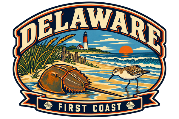 Delaware heritage badge embroidery artwork