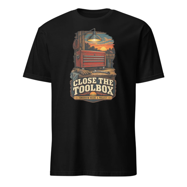 Close the Toolbox unisex T-shirt product mockup