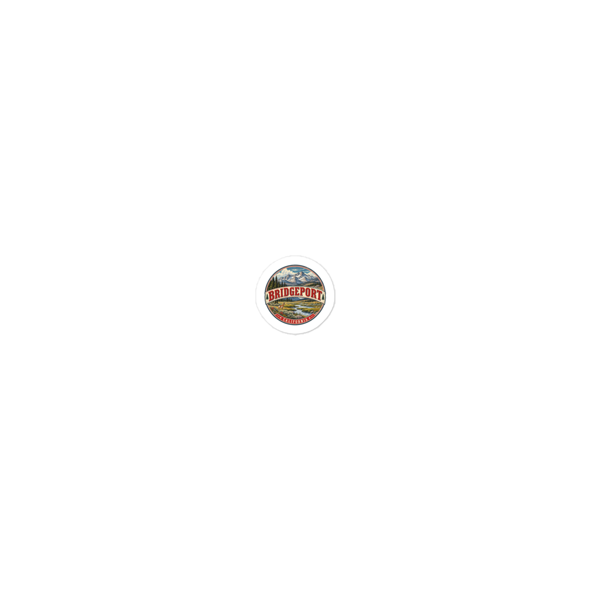 Bridgeport California Die-Cut Sticker product mockup