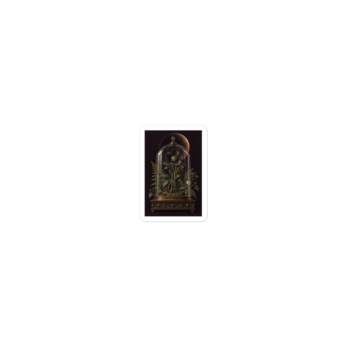 Eclipse Hellebore Gothic Botanical Poster – Dark Academia | Muncle Mikes