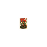 Monster Mugs 009 Hot Rod Coffee Mug — Muncle Mikes Die-Cut Sticker product mockup
