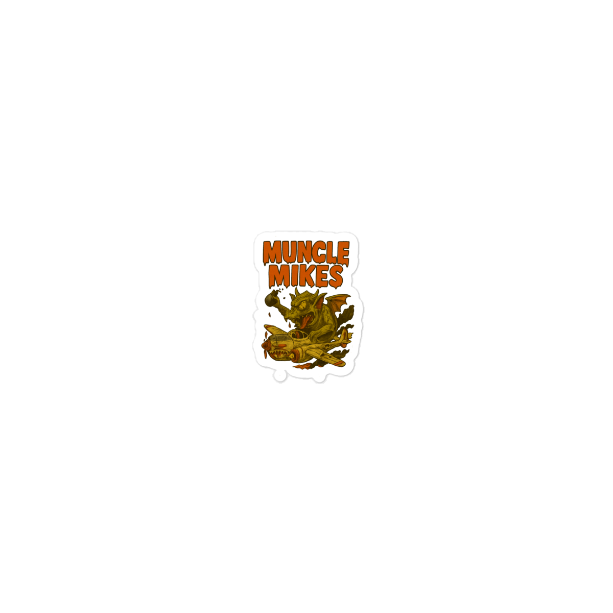Monster Mugs 013 Hot Rod Coffee Mug — Muncle Mikes Die-Cut Sticker product mockup