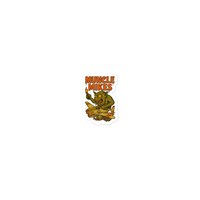 Monster Mugs 012 Hot Rod Coffee Mug — Muncle Mikes Die-Cut Sticker product mockup