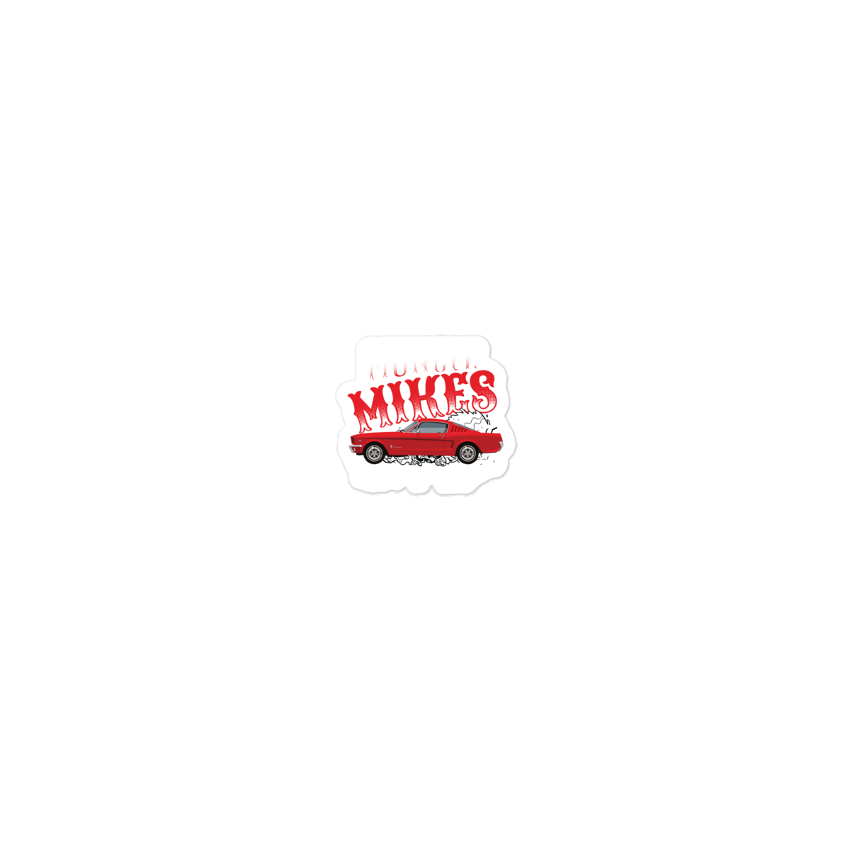 Smoking Hot Rod 1965 Mustang Fastback Die-Cut Sticker | Muncle Mikes