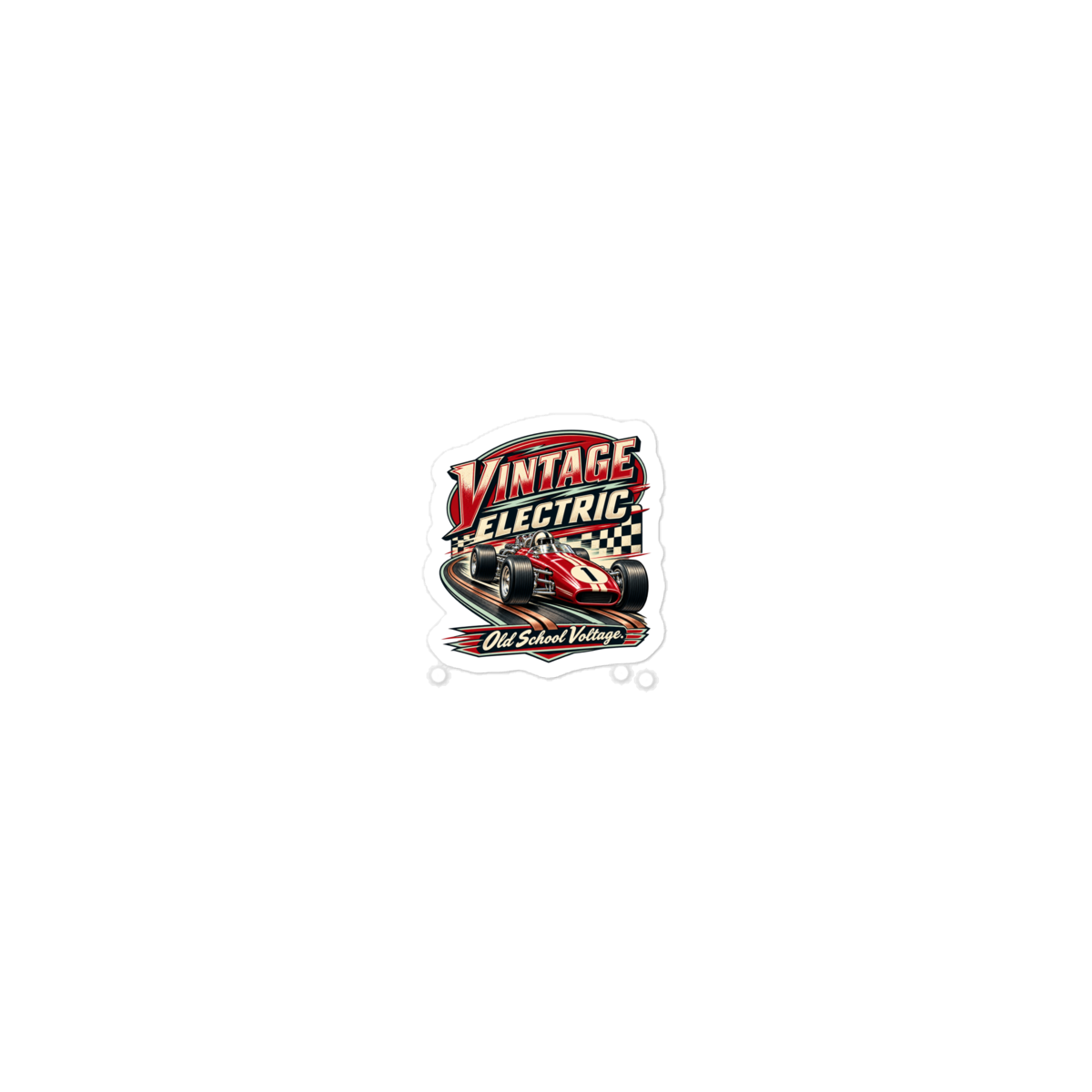 Vintage Electric Die-Cut Sticker product mockup