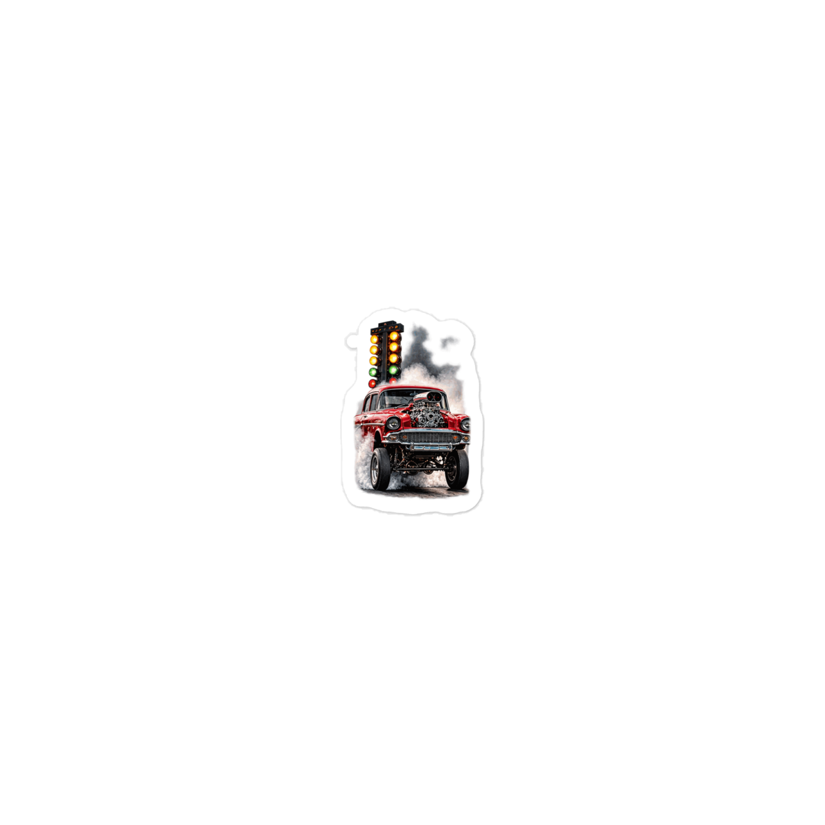 Red Gasser Launch Die-Cut Sticker product mockup