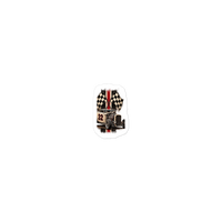 Number 32 Checkered Roadster Die-Cut Sticker product mockup
