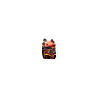 Neon Diner Flame Coupe Die-Cut Sticker product mockup