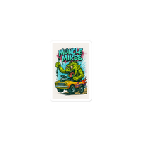 Monster Mugs 007 Hot Rod Coffee Mug — Muncle Mikes Die-Cut Sticker product mockup 2