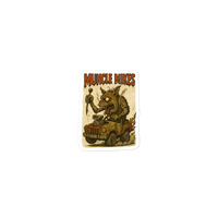 Muncle Mikes Hot Rod and Rat Rod Shirt Mayhem! Monster Rods! (008) Die-Cut Sticker product mockup 2