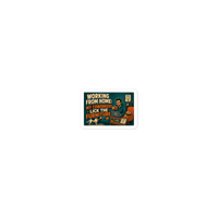 Remote Work Die-Cut Sticker product mockup 2