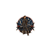 Vintage Aviation Pin-Up Edition 04 Die-Cut Sticker — 3 × 3, front view