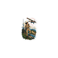Vintage Aviation Pin-Up T-Shirt – Edition 29 Die-Cut Sticker product mockup 2